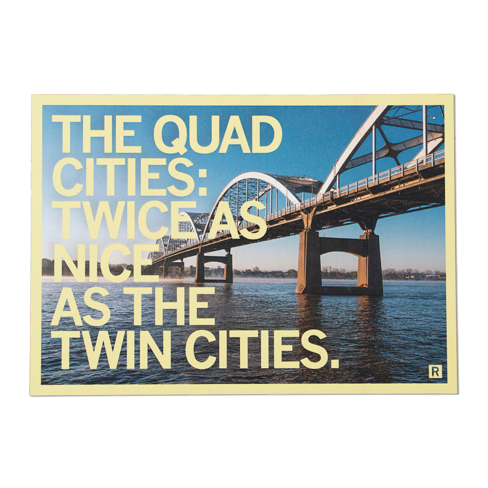 Quad Cities Twice As Nice Postcard