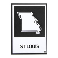 St Louis MO State Outline Postcard
