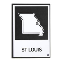 St Louis MO State Outline Postcard