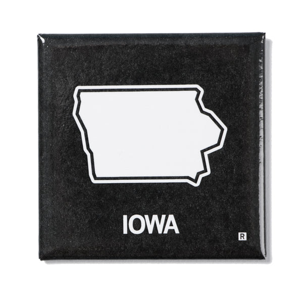 Iowa Outline Metal Magnet