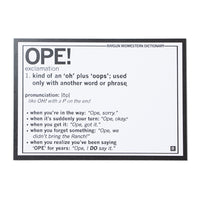 Ope! Exclamation Definition Postcard