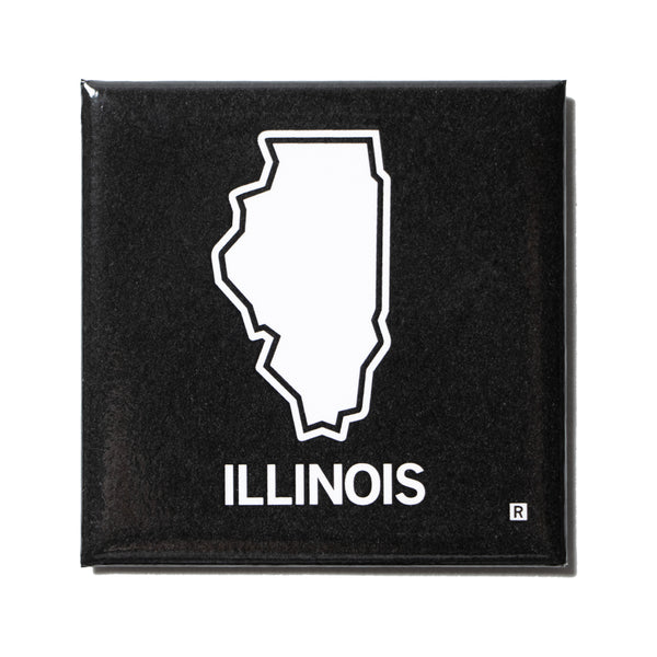 Illinois Outline Metal Magnet
