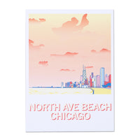 North Ave Beach Chicago Postcard