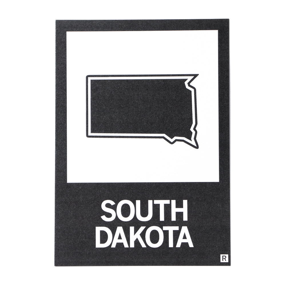 SD State Outline Postcard