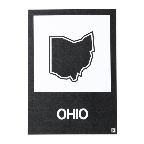 Ohio State Outline Postcard