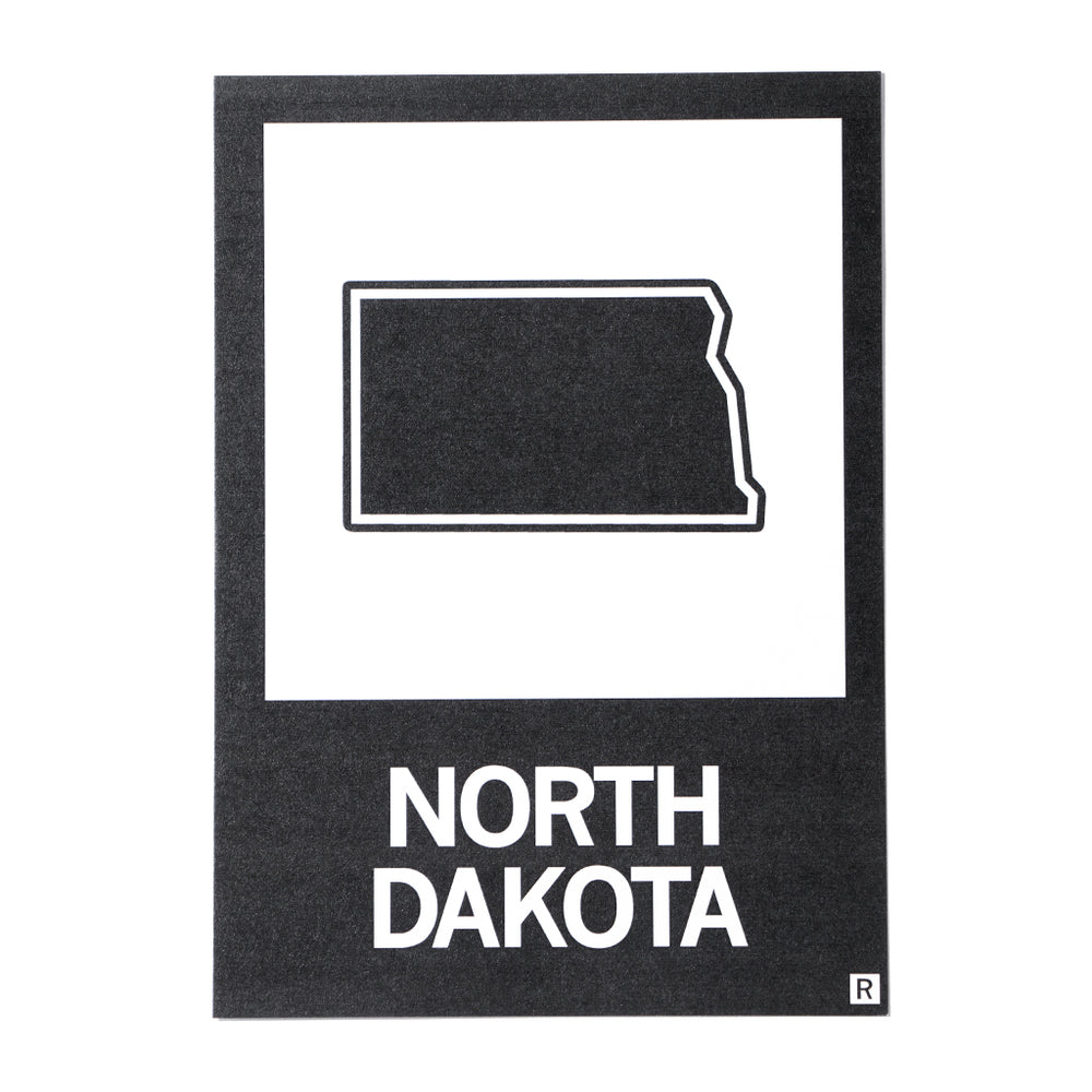 North Dakota State Outline Postcard