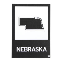 Nebraska State Outline Postcard