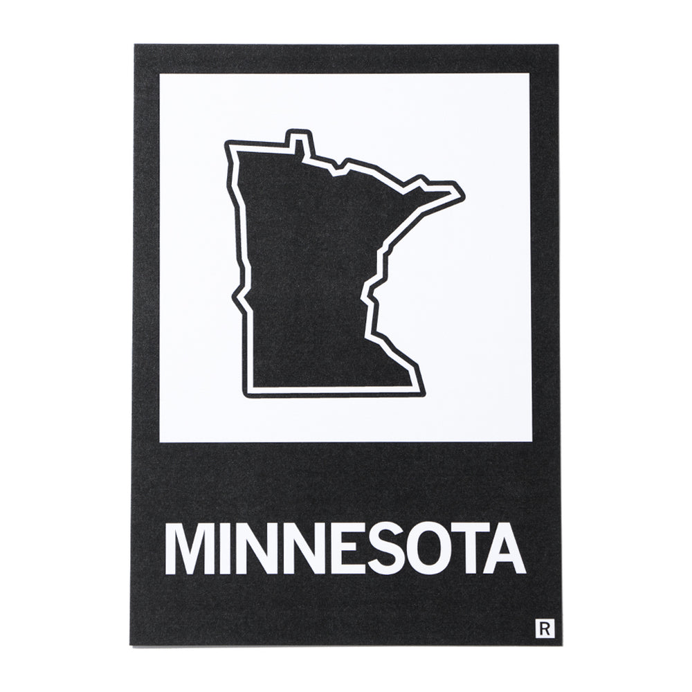 Minnesota State Outline Postcard