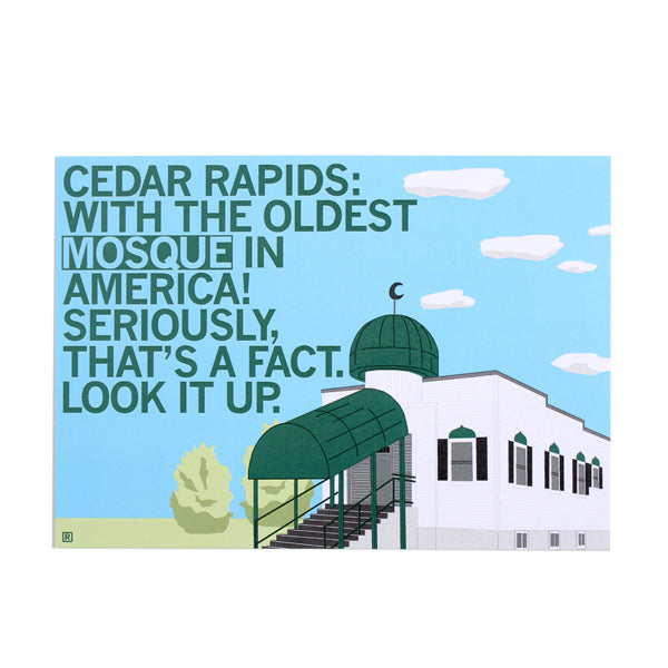 Cedar Rapids Oldest Mosque In America Postcard