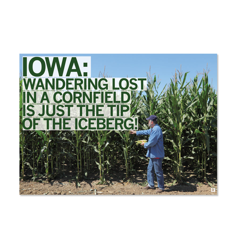 IA Wandering Lost In A Cornfield Postcard