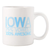 Iowa 75% Vowels 100% Awesome Mug