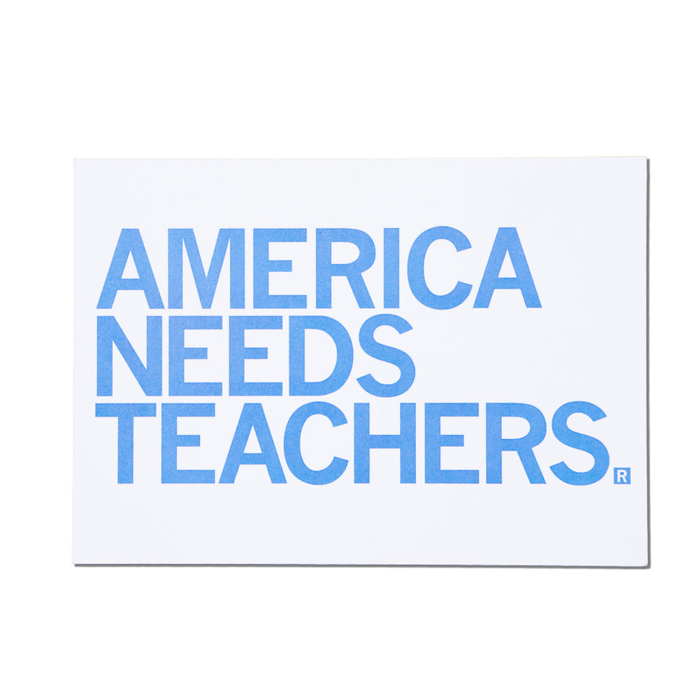 America Needs Teachers Text Postcard