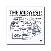 Midwest Map Metal Magnet
