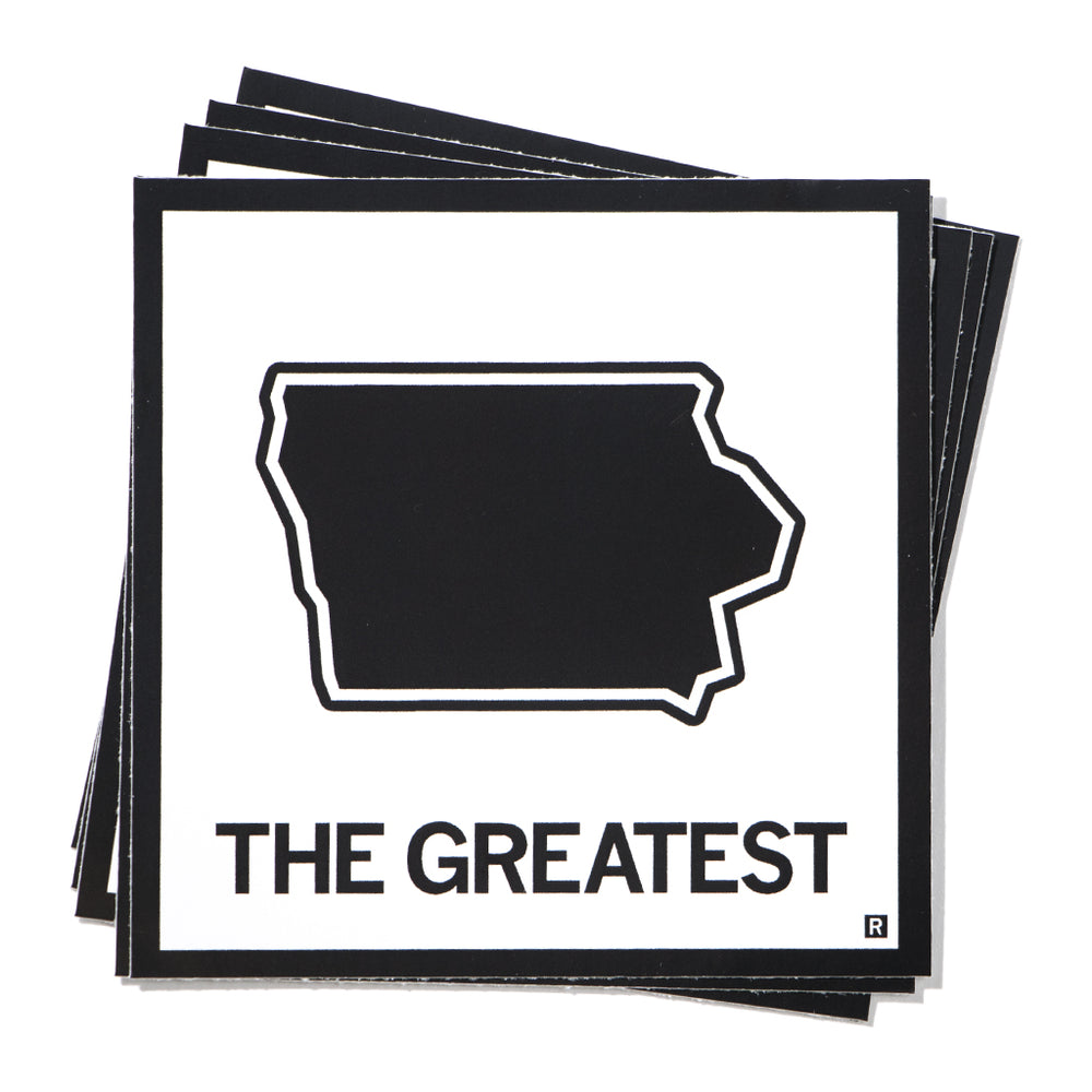 The Greatest Iowa State Outline Sticker