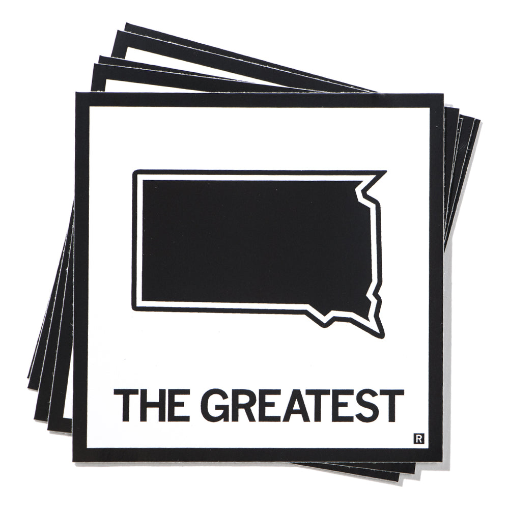 The Greatest South Dakota State Outline Sticker
