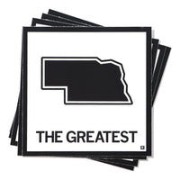 The Greatest Nebraska State Outline Sticker