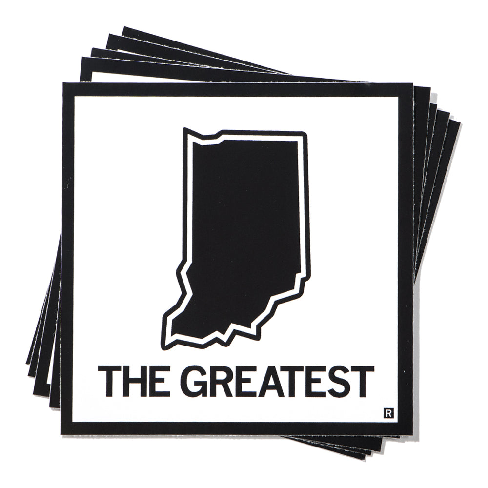 The Greatest Indiana State Outline Sticker