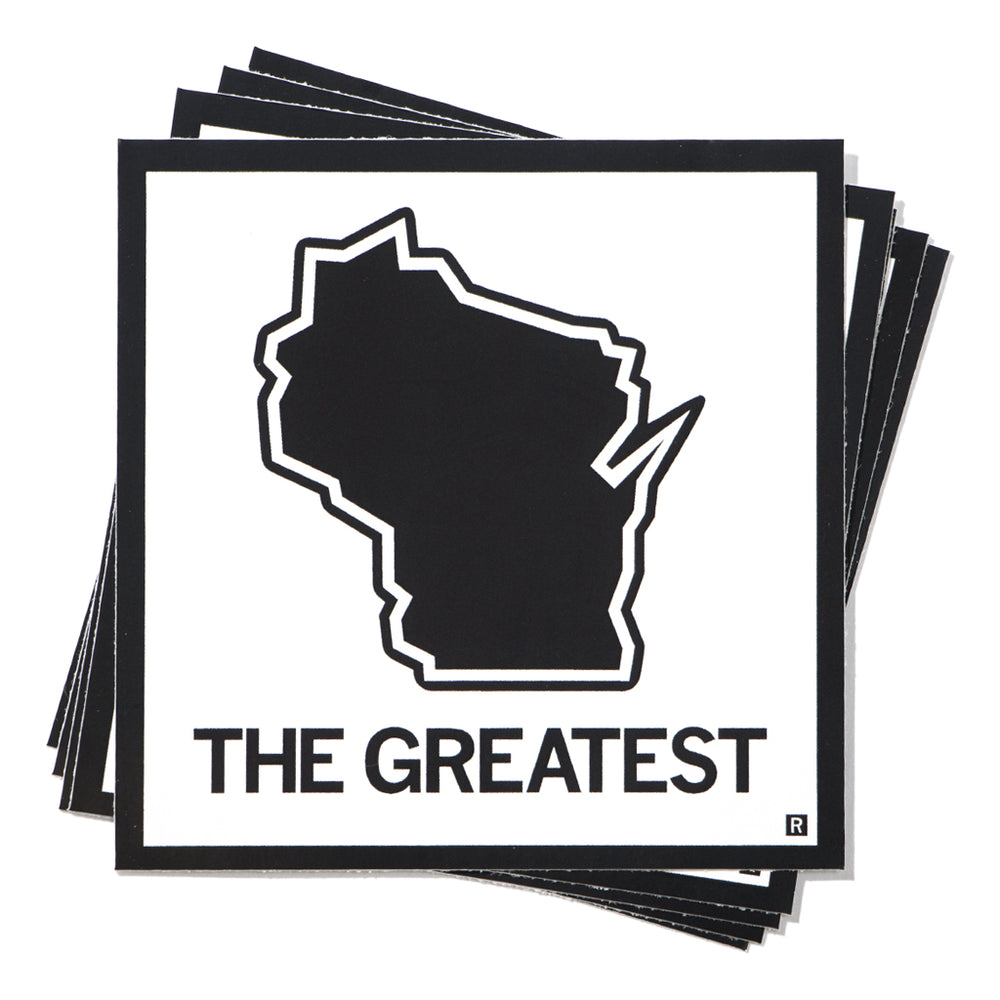 The Greatest Wisconsin State Outline Sticker