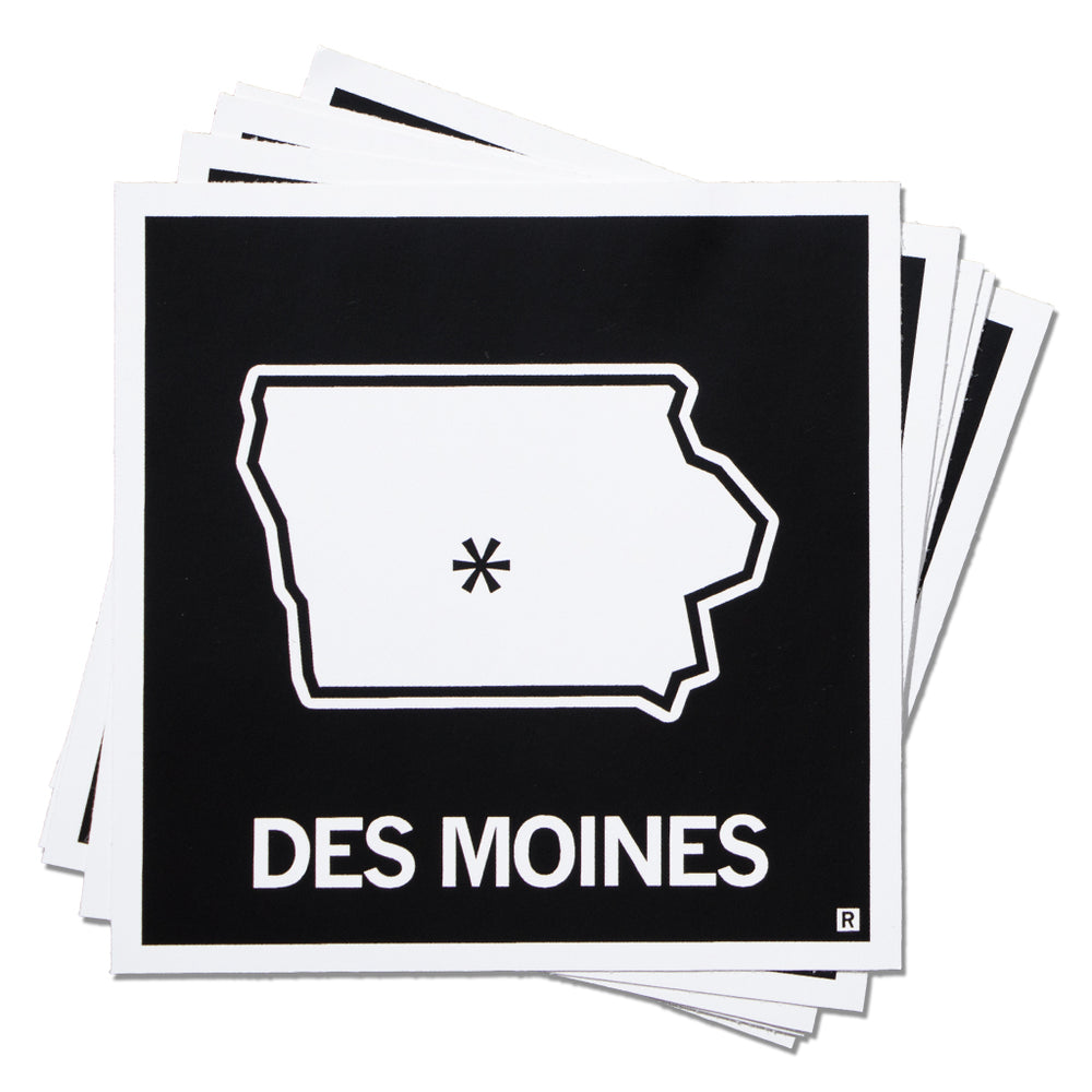 Des Moines City State Outline