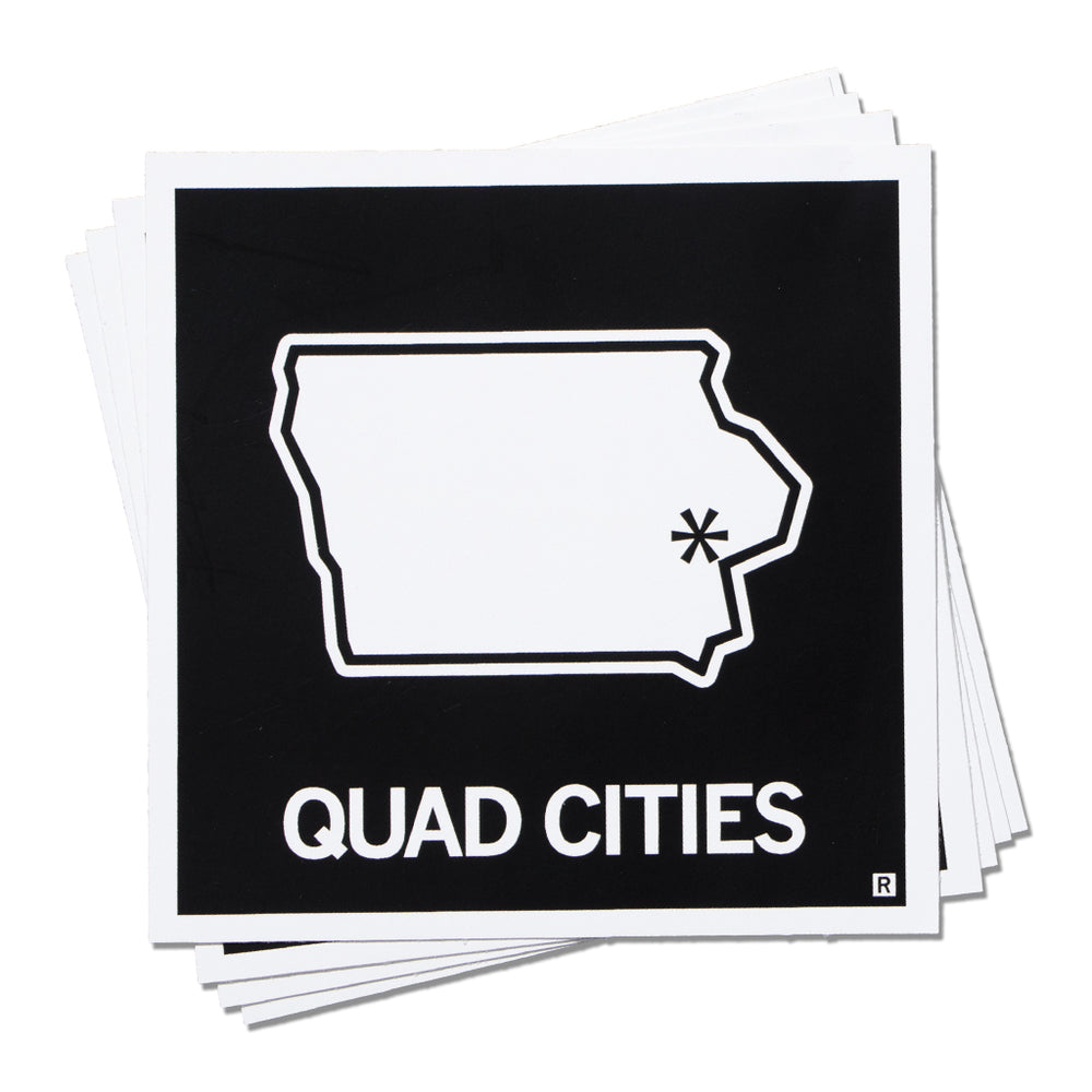 QC Iowa State Outline Sticker 