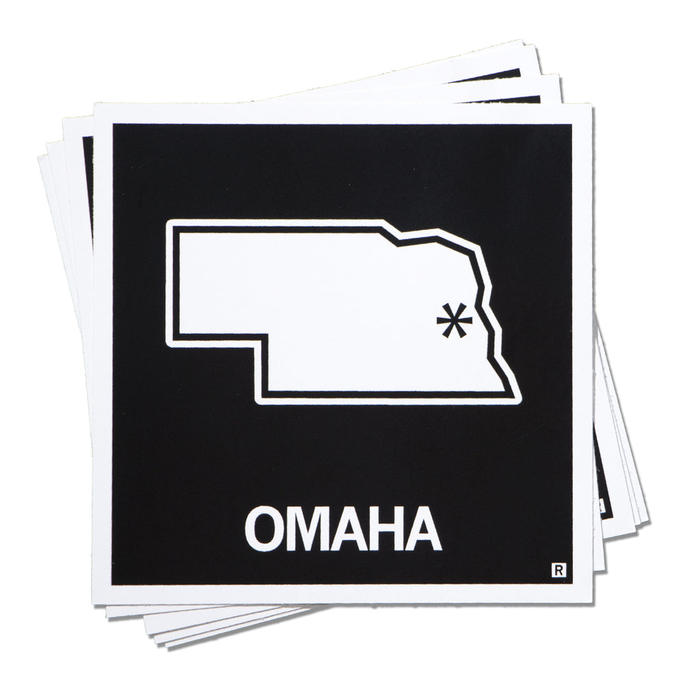 Omaha NE State Outline Sticker