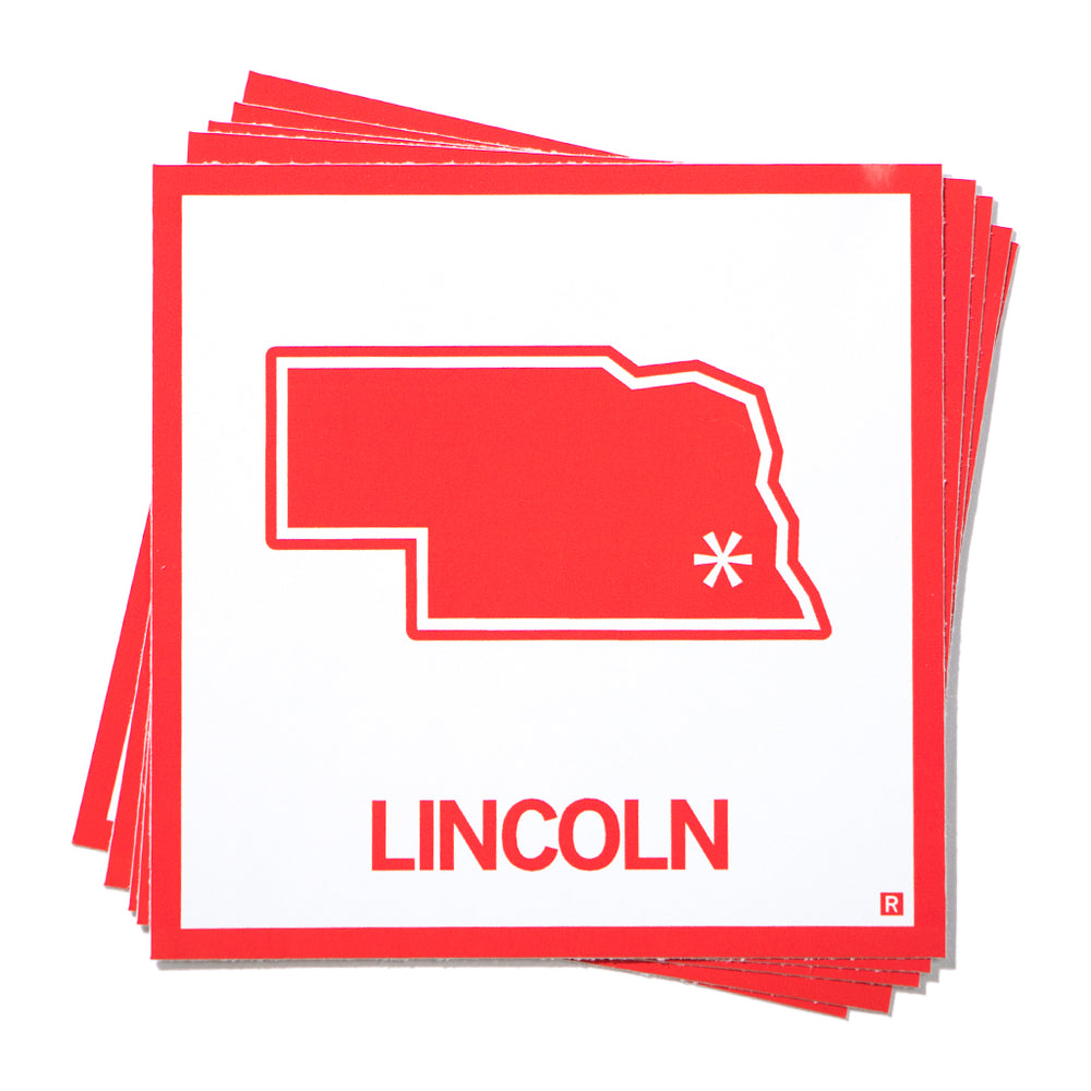 Lincoln NE State Outline Sticker