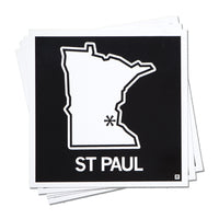 St. Paul, MN State Outline Sticker