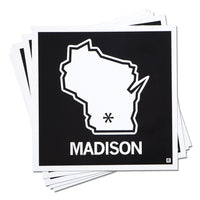 Madison WI State Outline Sticker