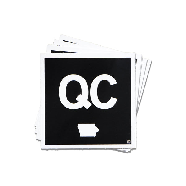 Quad Cities Iowa Logo Mini Sticker