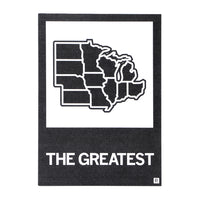 The Greatest Midwest State Outlines Postcard