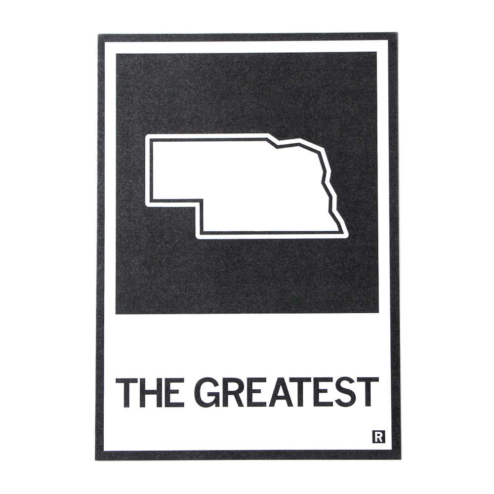 The Greatest Nebraska State Outline Postcard