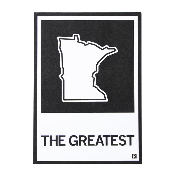 The Greatest Minnesota State Outline Postcard
