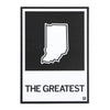 The Greatest Indiana State Outline Postcard