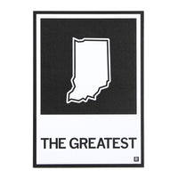 The Greatest Indiana State Outline Postcard