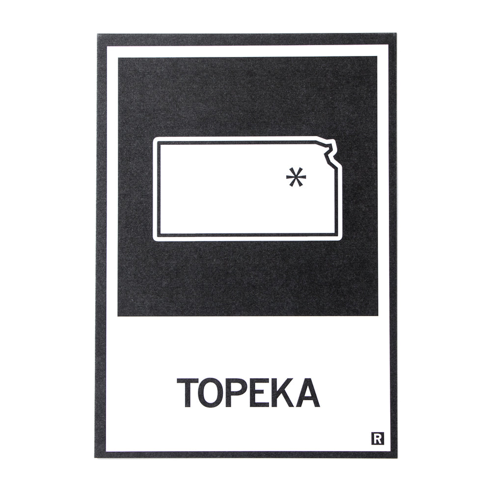 Topeka, Kansas Outline Postcard – RAYGUN