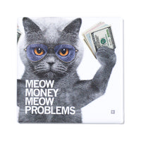 Meow Money Photo Metal Magnet