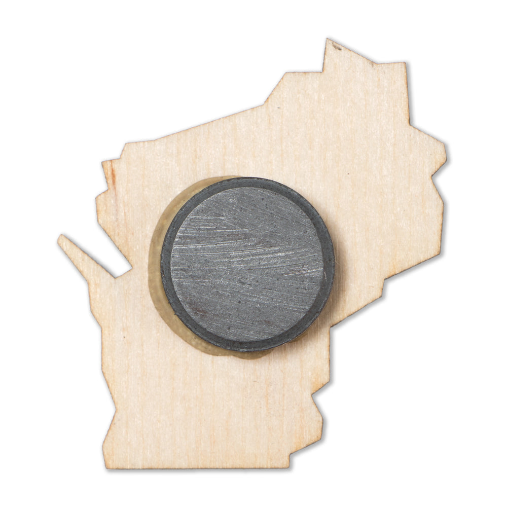 Wisconsin Outline Wood Magnet