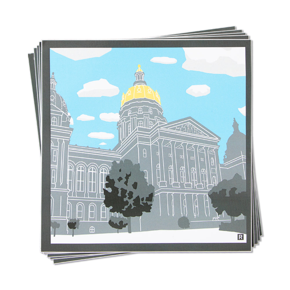 Iowa State Capital Graphic Sticker