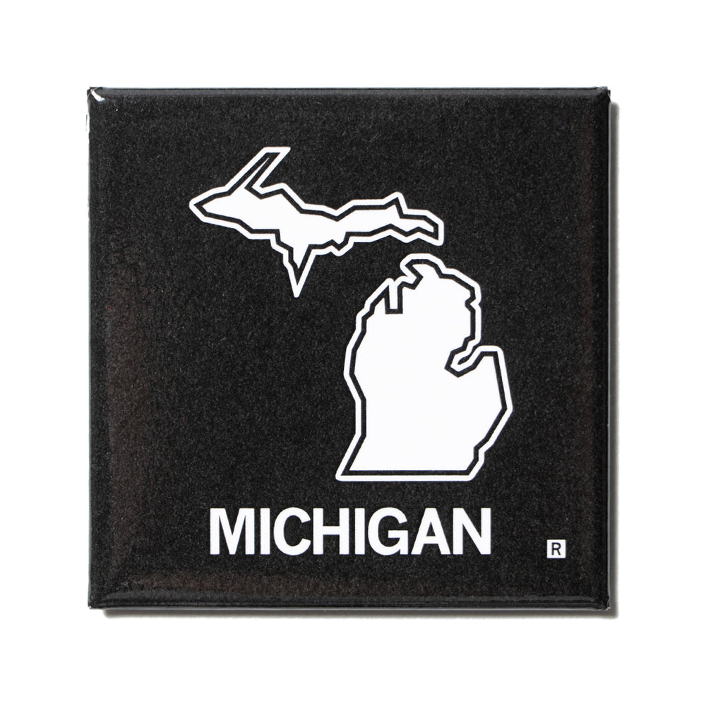 Michigan Outline Metal Magnet