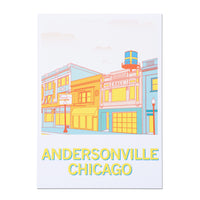 Andersonville Chicago Illustration Postcard