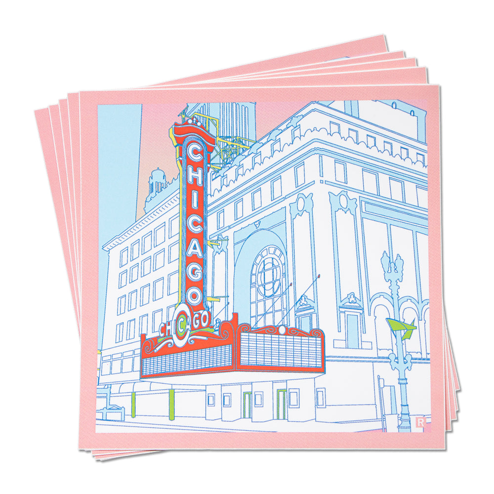 Chicago Theatre Illustration Sticker