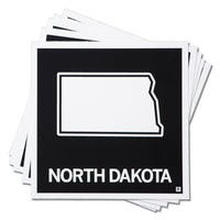 North Dakota State Outline Sticker