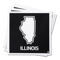 Illinois State Shape Sticker