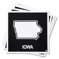 Iowa Outline State Sticker