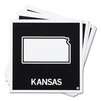 Kansas Outline State Sticker