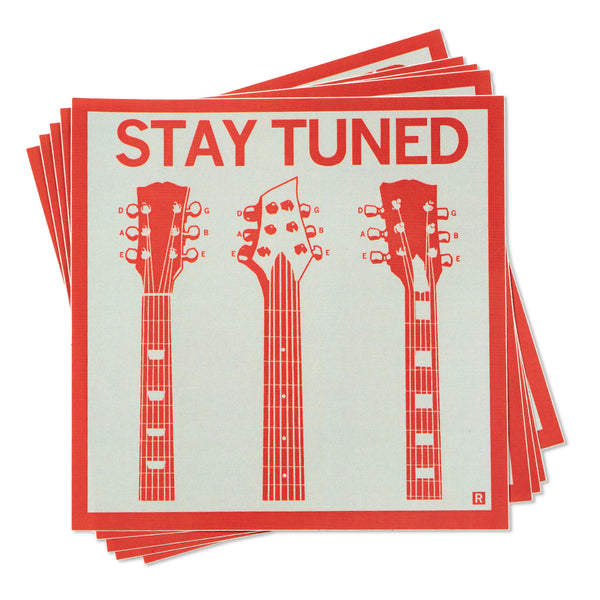 Stay Tuned Guitar Sticker
