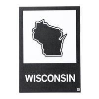 Wisconsin State Outline Postcard