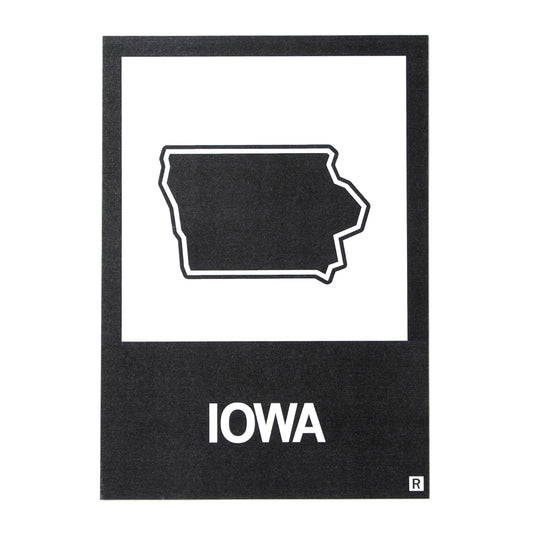 IA State Outline Postcard