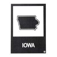 IA State Outline Postcard