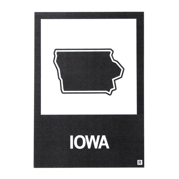 IA State Outline Postcard